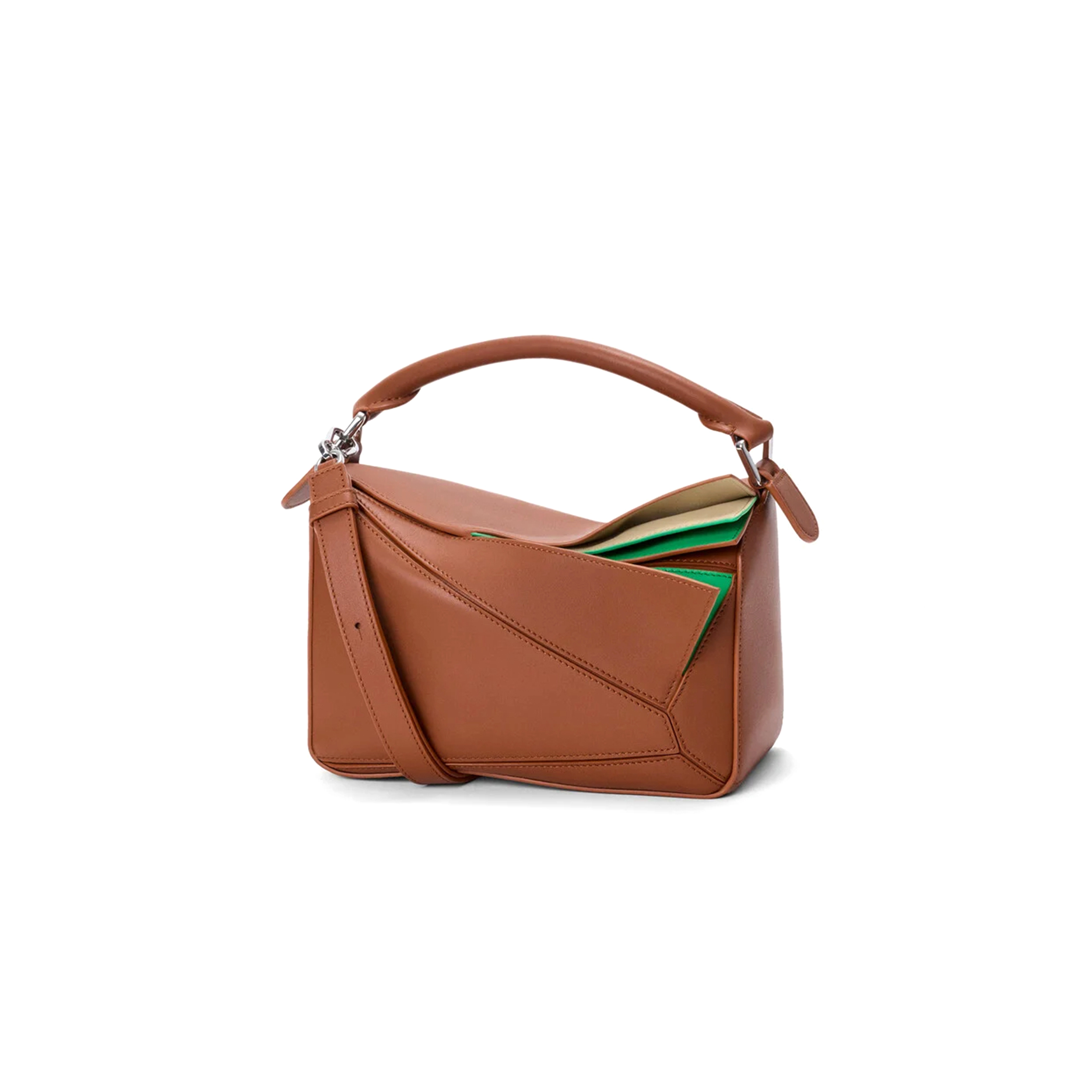 LOEWE SMALL LAYERED PUZZLE BAG IN CLASSIC CALFSKIN A510S21XDQ (24*16.5*10.5cm)